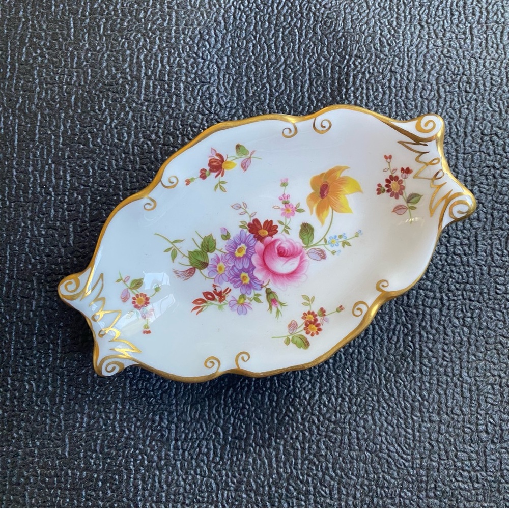 Royal Crown Derby Posies Trinket Tray 3.5 inch across and  5.5 inch length